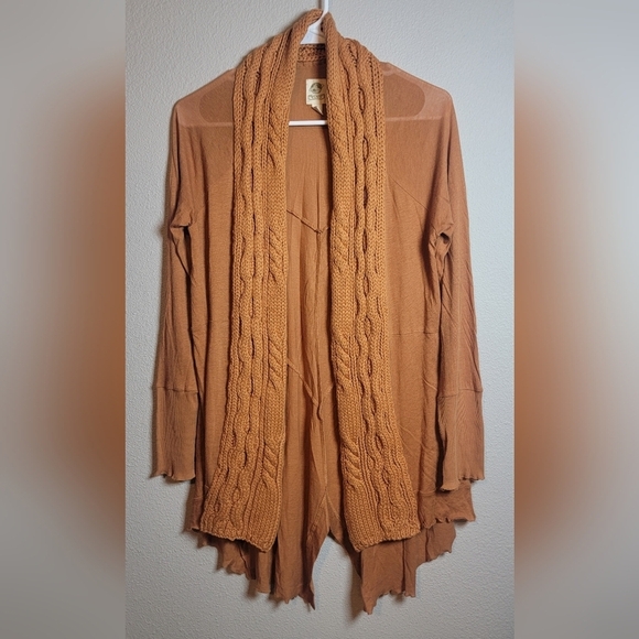 Tiny Sweaters - Anthropologie TINY Cardigan Rust Orange Size Small Boho Chic